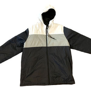 Oakley Puffer Insulated Color-block Jacket XXL Men Black White Color Block Coat